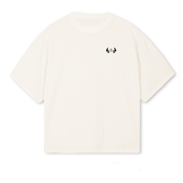 ARK Vintage White Oversized Boxy Tee.