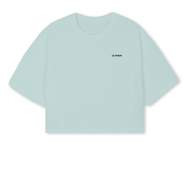 LO Cold Blue Cropped Oversized Tee.