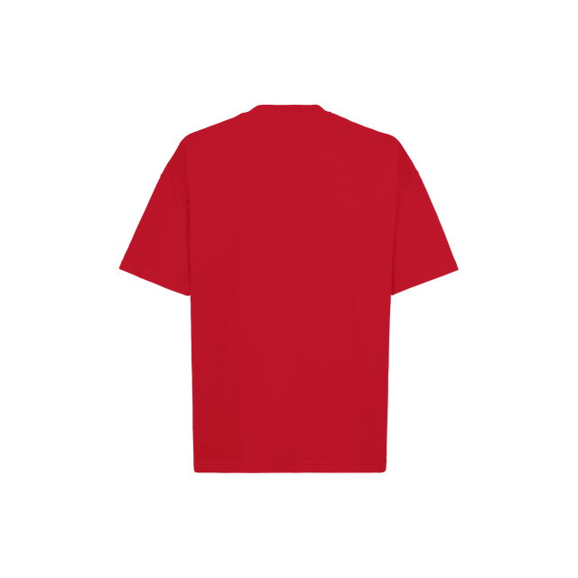 19-1763 TCX Racing Red Oversized Tee.