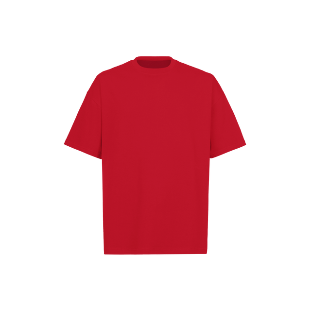19-1763 TCX Racing Red Oversized Tee.