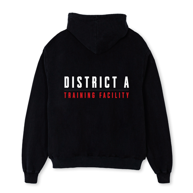 POCKET SYMBOL Black Oversized Hoodie.
