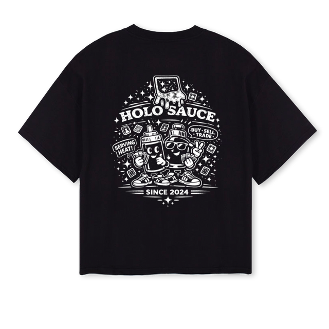 DRPO Black Oversized Boxy Tee.