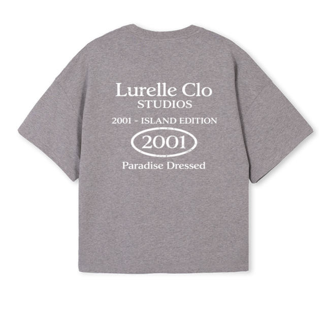 LURCLTEST Grey Marl Oversized Boxy Tee.