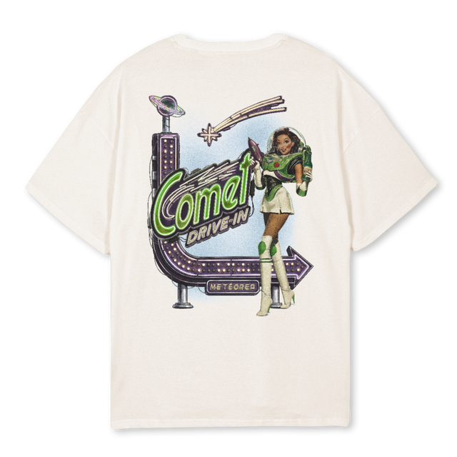 COMETWHITE Vintage White Oversized Tee.