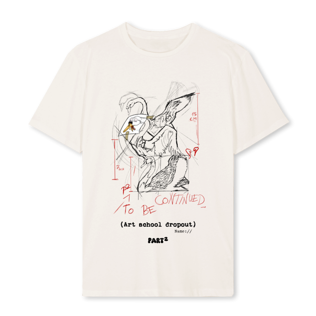 MOVIETHREE Vintage White Regular Tee.