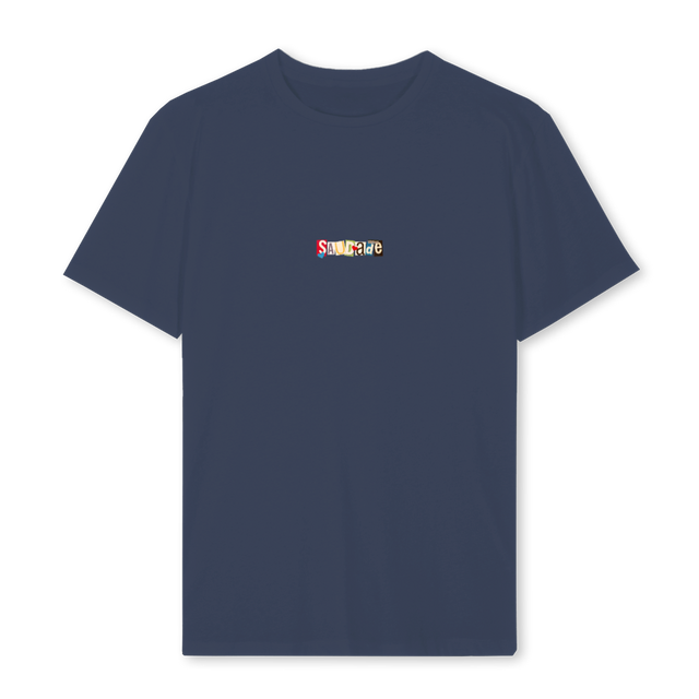 LONGING Navy Blue Regular Tee.