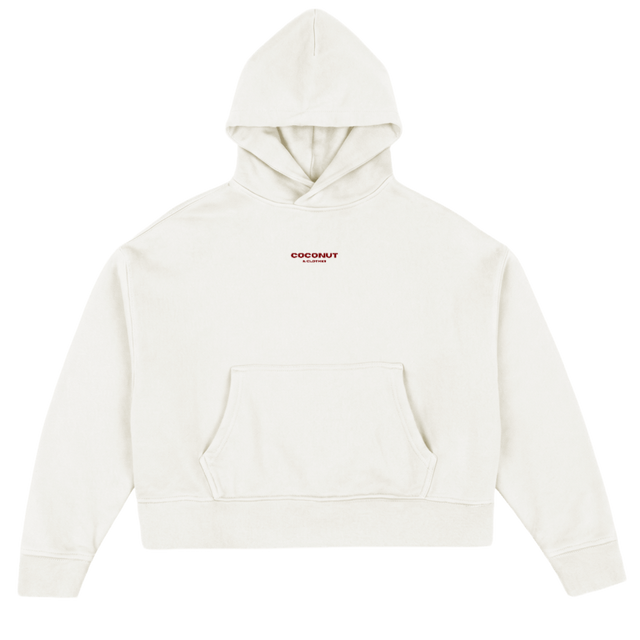 PULL SBH FRENCH INDI Vintage White Oversized Boxy Hoodie.