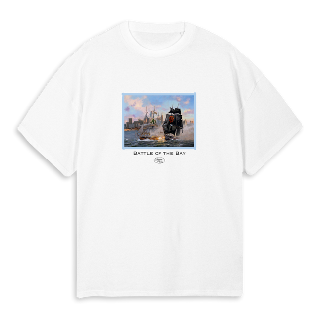 BATTLE OF THE BAY WT White Oversized Tee.