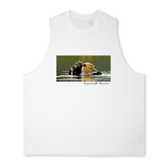 BEAREATFISH Bright white Oversized Vest.