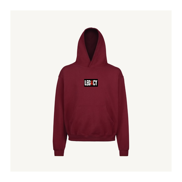 Leg4cy Burgundy Oversized Hoodie.
