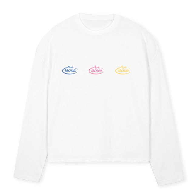 SUMMEROFLAC White Oversized Boxy LS Tee.