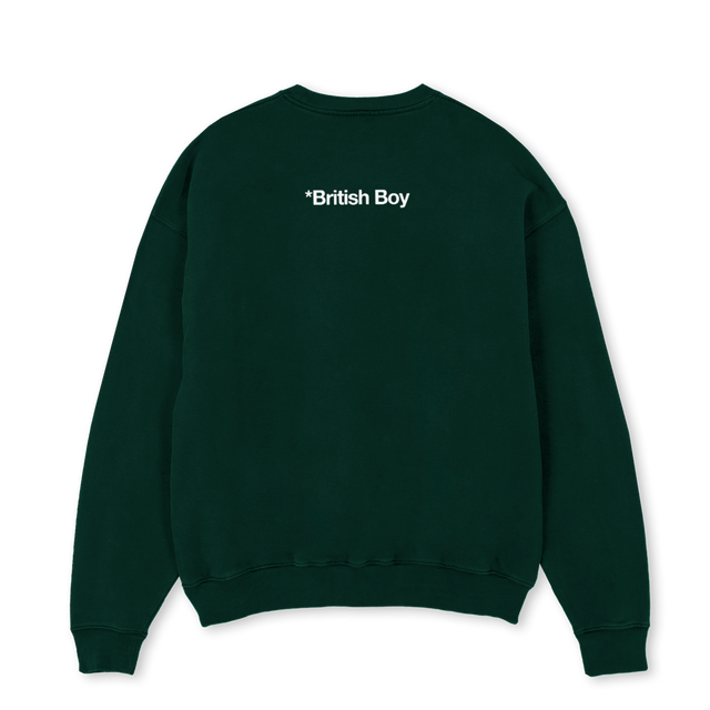 GLORYHOLESWEATGREEN Wild Green Oversized Crewneck Sweater.