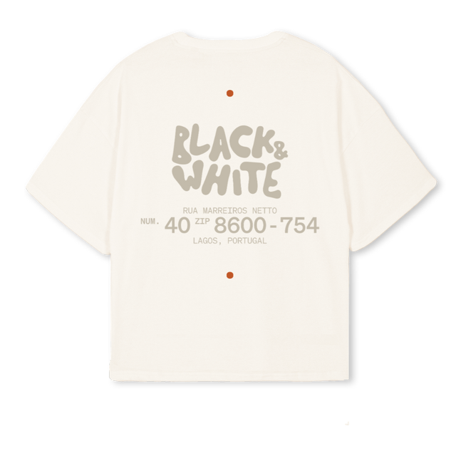 BLAC  Vintage White Oversized Boxy Tee.