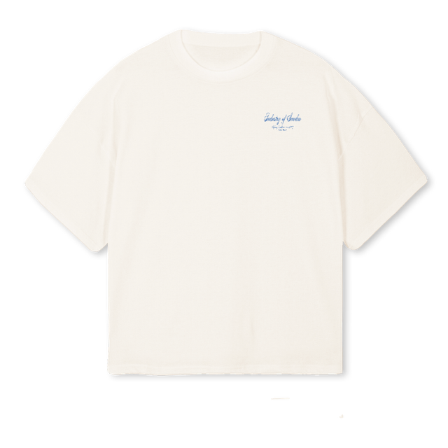 BEACHCLUB Vintage White Oversized Boxy Tee.