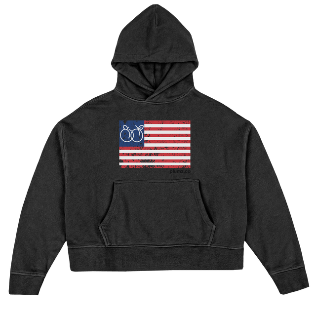 FADED TRANSPARENTT Vintage Black Oversized Boxy Hoodie.