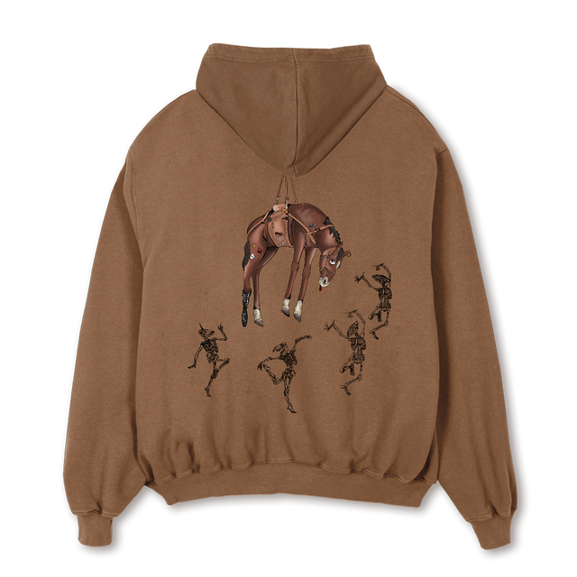 TWOSIX Vintage Tan Oversized Hoodie.