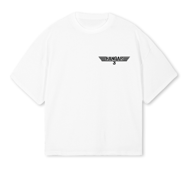 HANGARWHITETEE_W White Oversized Boxy Tee.