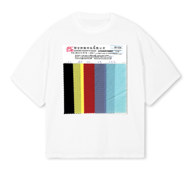 AVOIDSAMPLES White Oversized Boxy Tee.