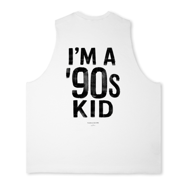 NINETIESKID Bright white Oversized Vest.