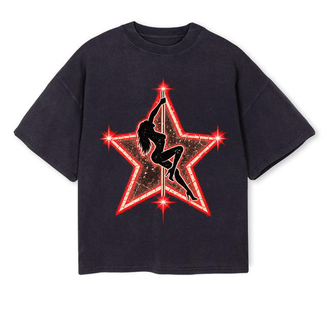GHETTODVA Vintage Black Oversized Boxy Tee.