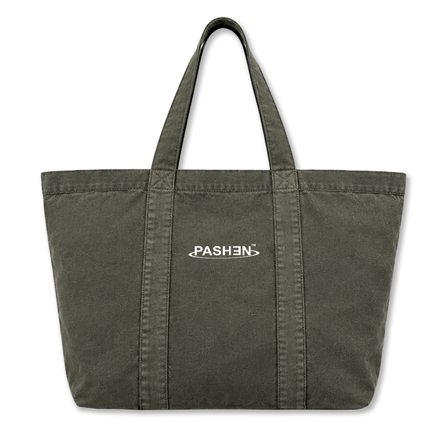 TOTE Vintage Olive Oversized Canvas Tote Bag.