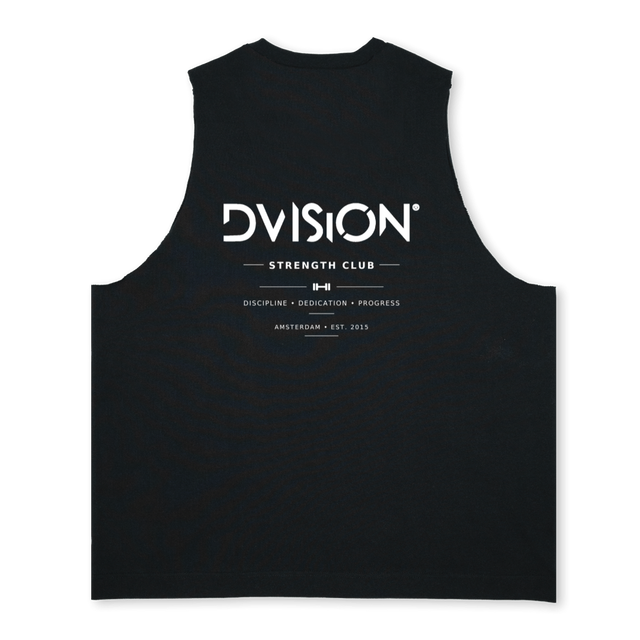 GYMTANK Deep Black Oversized Vest.