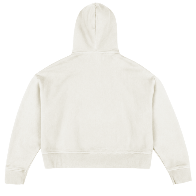 SHARPENERGREENHOOD Vintage White Oversized Boxy Hoodie.