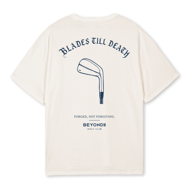 BLADES TILL D Vintage White Oversized Tee.