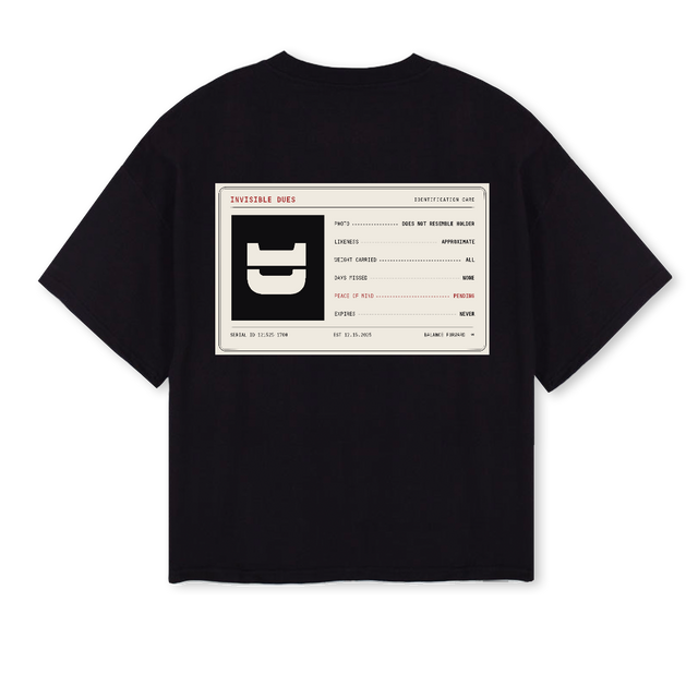 IDPAINTEETWO Black Oversized Boxy Tee.