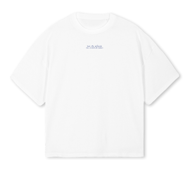 VENETIATEE White Oversized Boxy Tee.