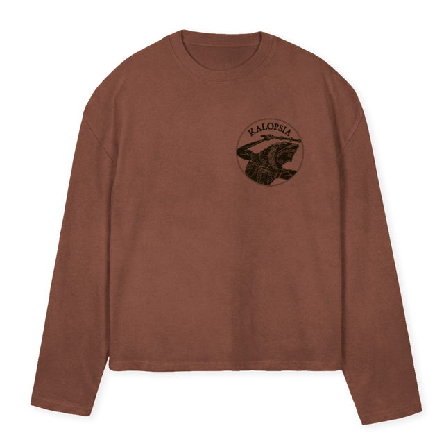 HERAKLESBROWN Vintage Brown Oversized Boxy LS Tee.