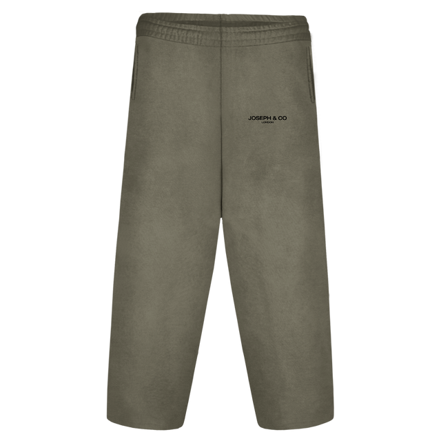 RIOANDRE Vintage Olive Straight-Leg Baggy Sweatpants.