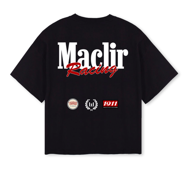 MRACING Black Oversized Boxy Tee.