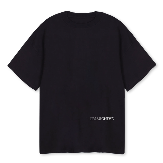 LESACHIEV Black Oversized Tee.