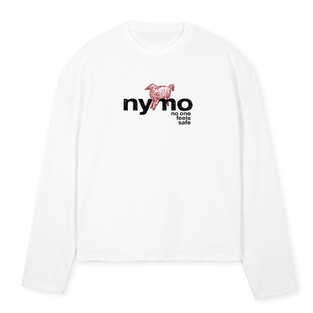 AAAAAAAAAAA White Oversized Boxy LS Tee.