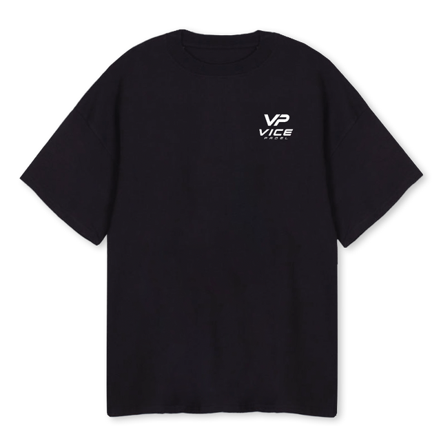 RUSSSAMPLE Black Oversized Tee.