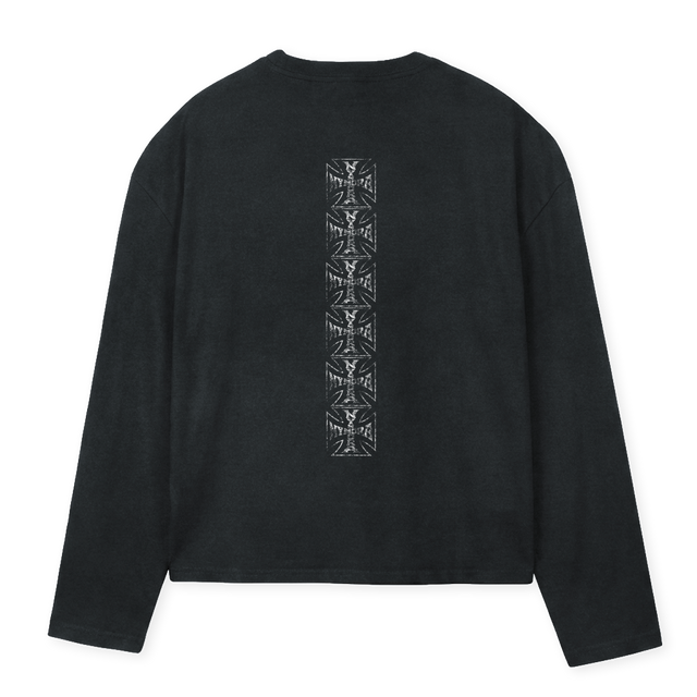 AAAA Vintage Black Oversized Boxy LS Tee.