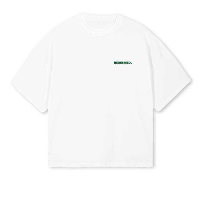 SENDMEGREEN White Oversized Boxy Tee.