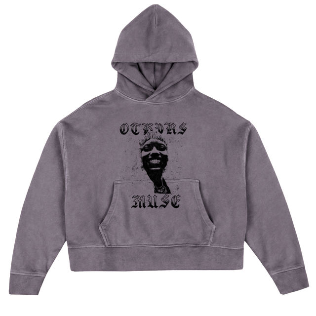 MOMO_1 Pigment Grey Oversized Boxy Hoodie.