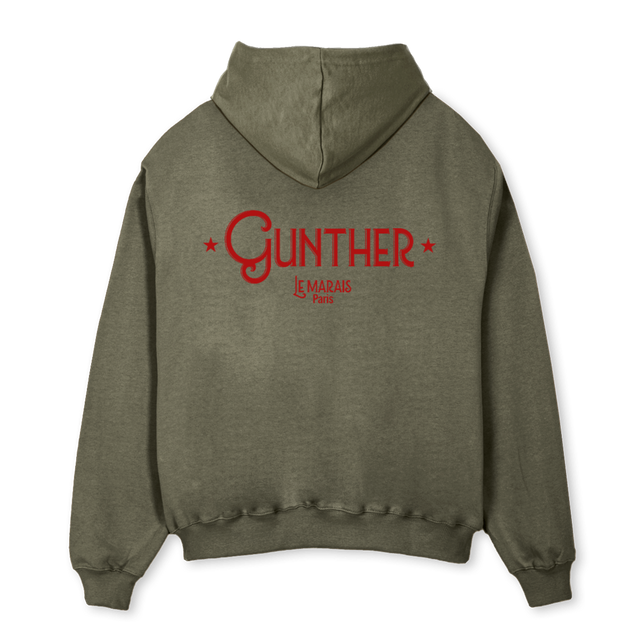 GILETNT Vintage Olive Oversized Zipped Hoodie.