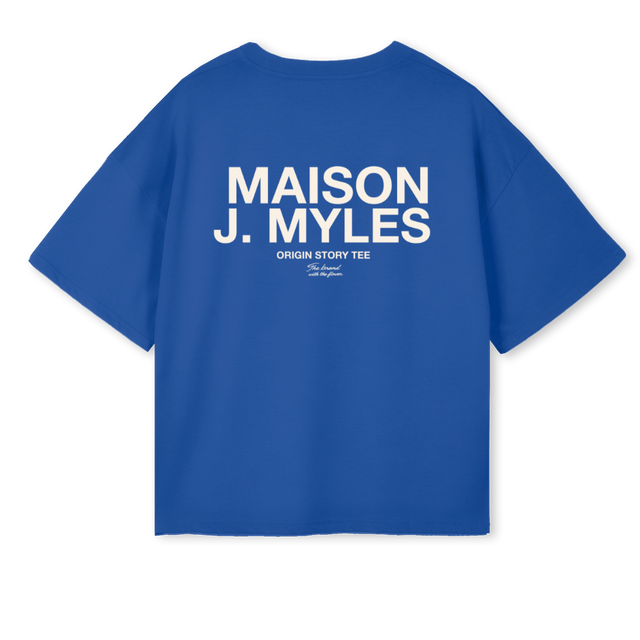 PNK SCND Cobalt Blue Oversized Boxy Tee.