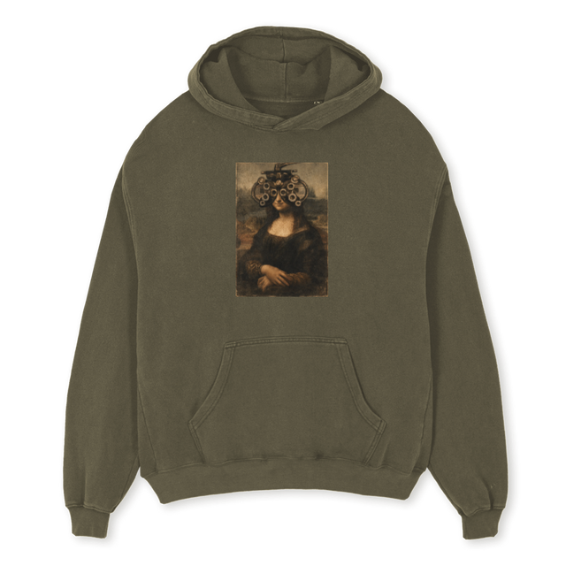 LISA OLIVEHOODIE Vintage Olive Oversized Hoodie.