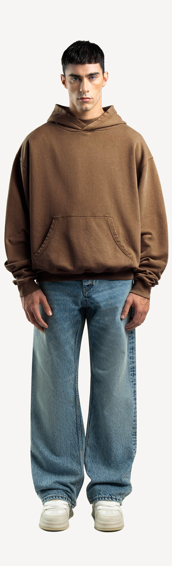 Vintage Tan Oversized Hoodie.