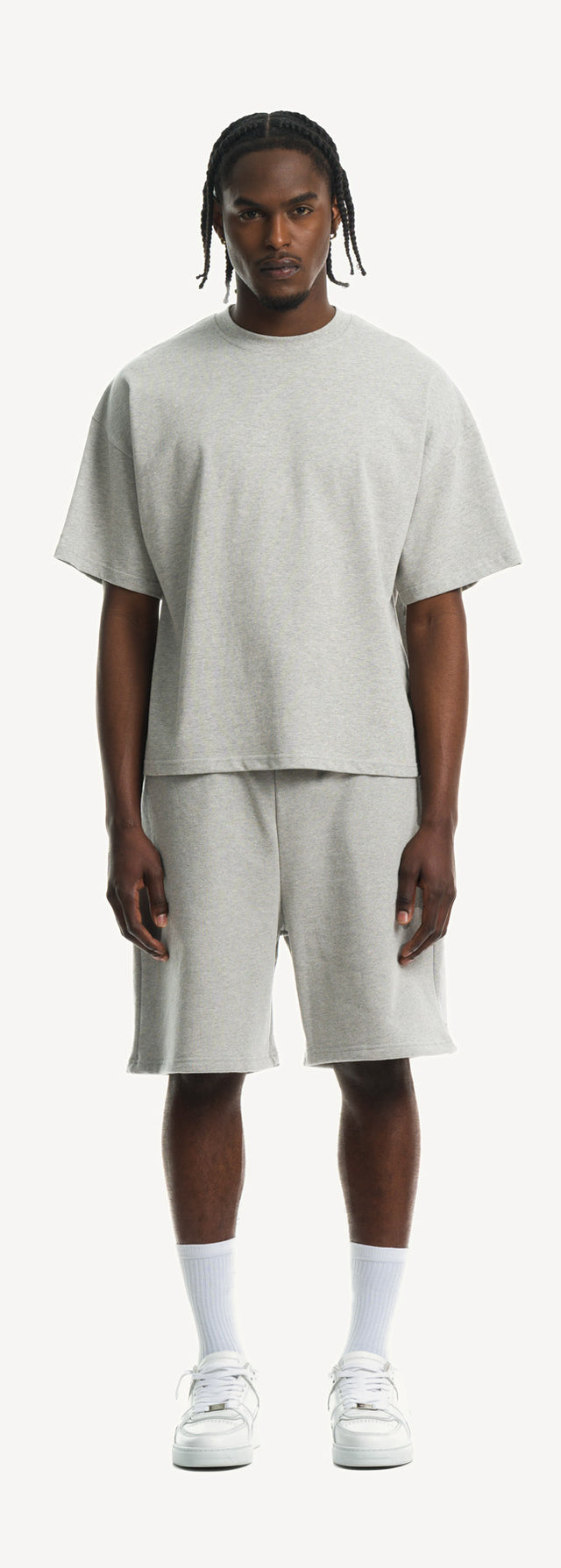 Light Grey Marl Oversized Boxy Tee.