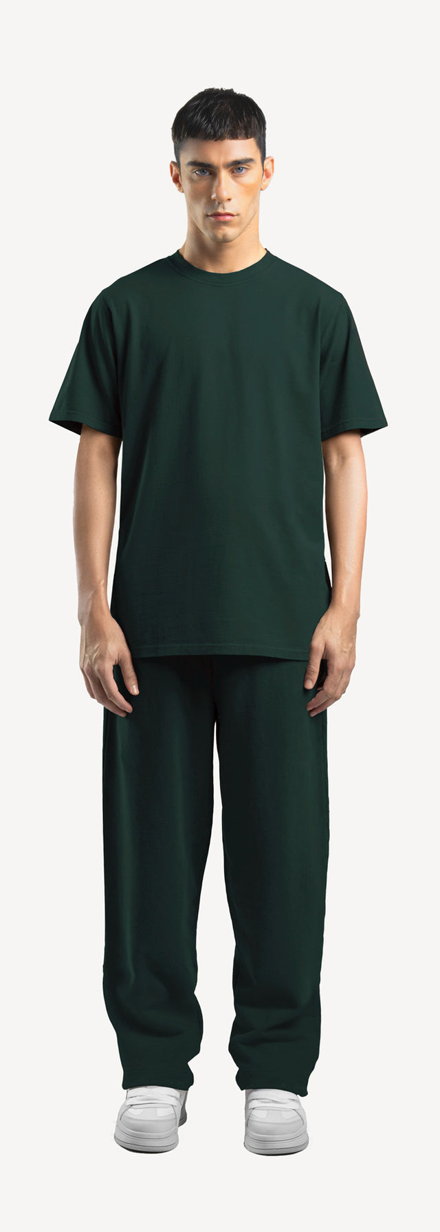 Wild Green Straight-Leg Relaxed Sweatpants.