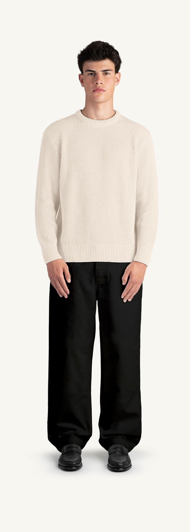 Natural Tejo Relaxed Knit Sweater.