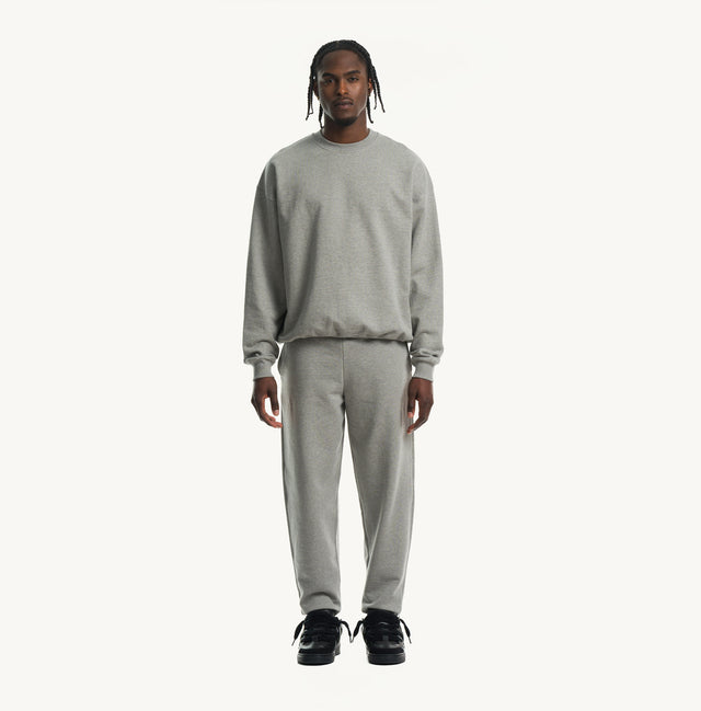 Grey Marl Oversized Crewneck Sweater.