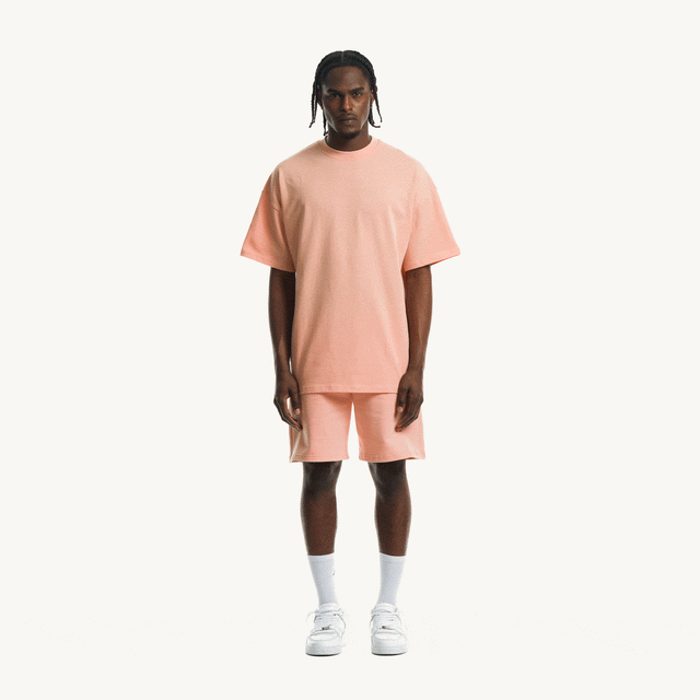 Pink Clay Relaxed Sweatshorts.