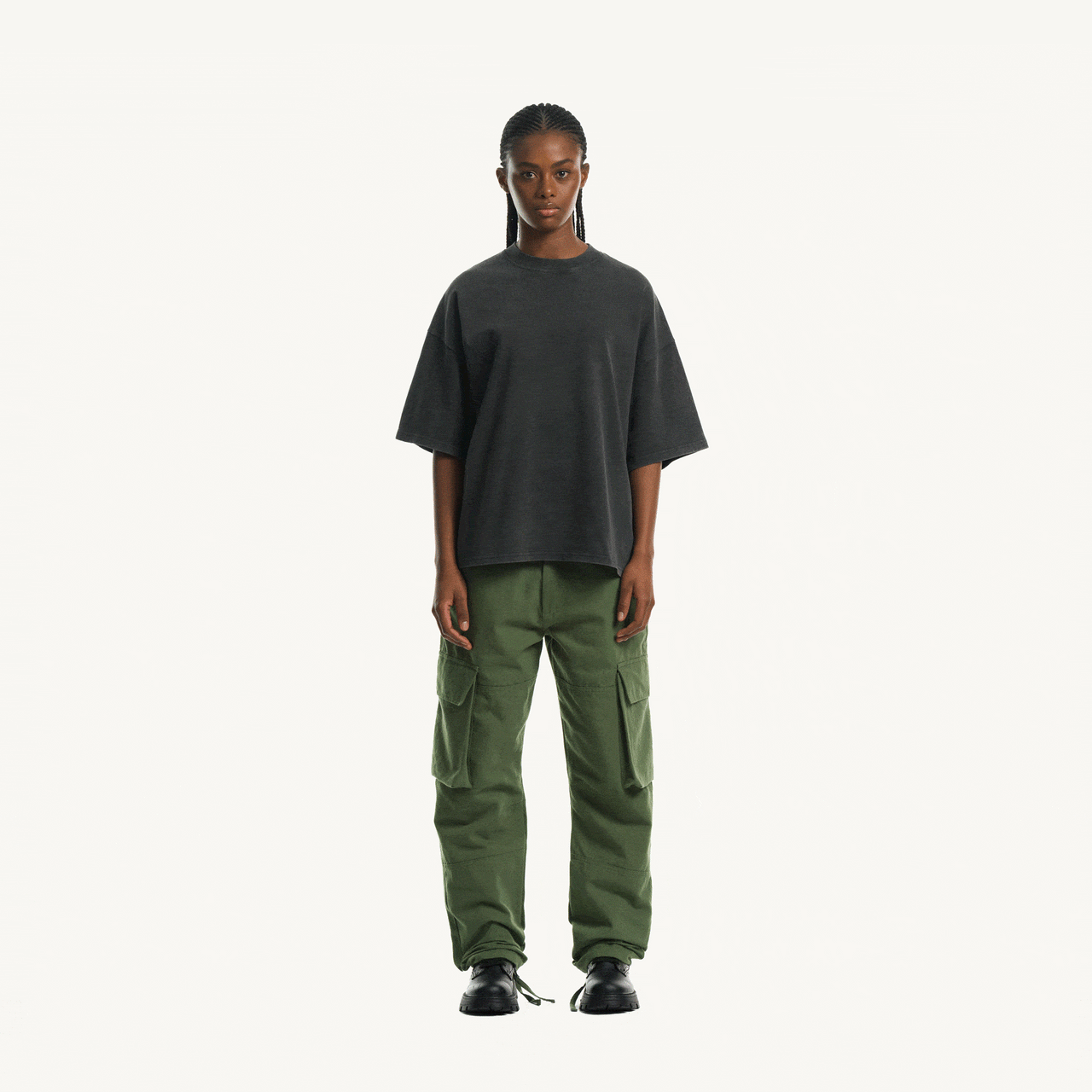 Boxy Rapper Tee Vintage Black Oversized Boxy Tee. – WATC STUDIO