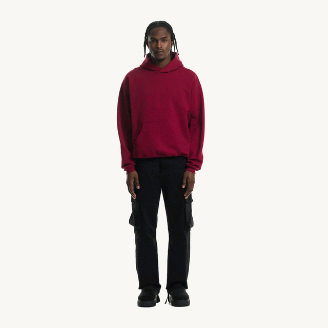 Oversized burgundy hoodie deals